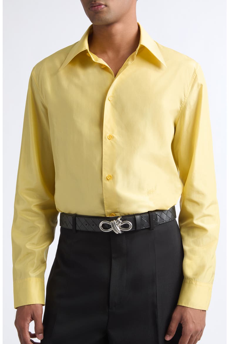 Knot Buckle Intrecciato Belt, Alternate, color, 8803 BLACK/ SILVER