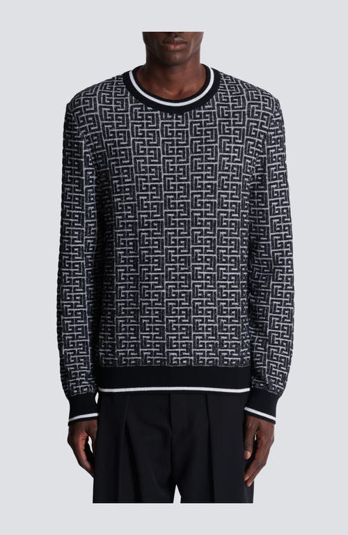 Shop Balmain Pb Labyrinth Knit Jumper