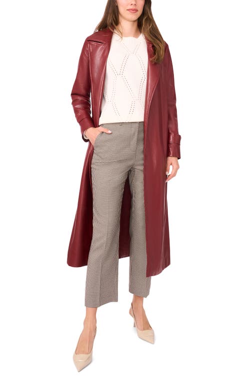Halogenr Halogen(r) Drapey Faux Leather Belted Trench Coat