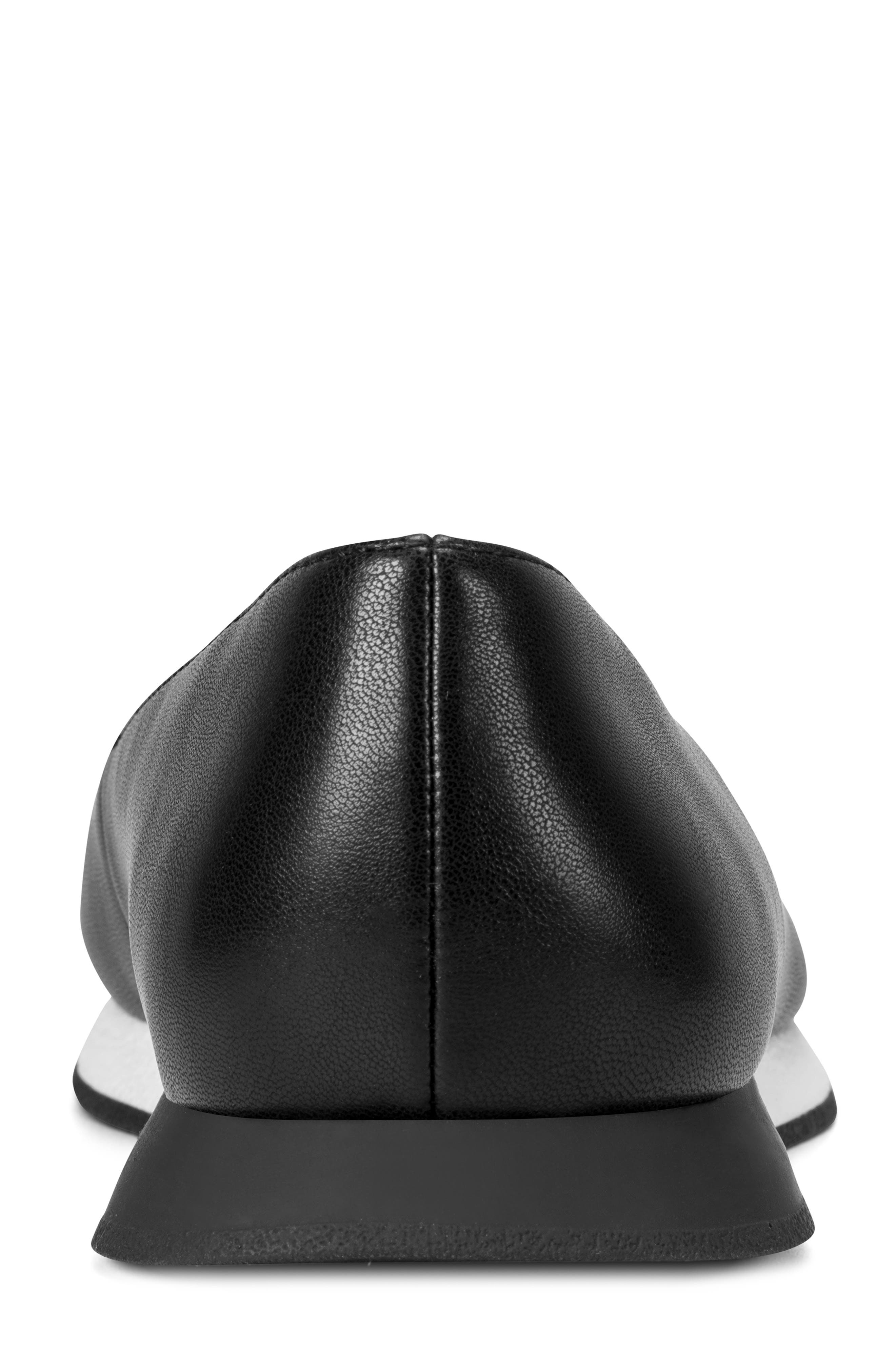 Melantha Faux Leather Ballet Sneaker, Alternate, color, BLACK