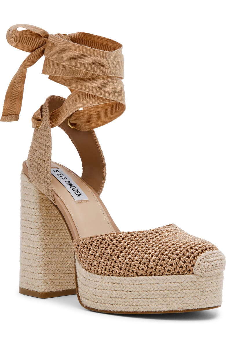 Steve Madden Luvely Ankle Wrap Espadrille Sandal, Main, color,