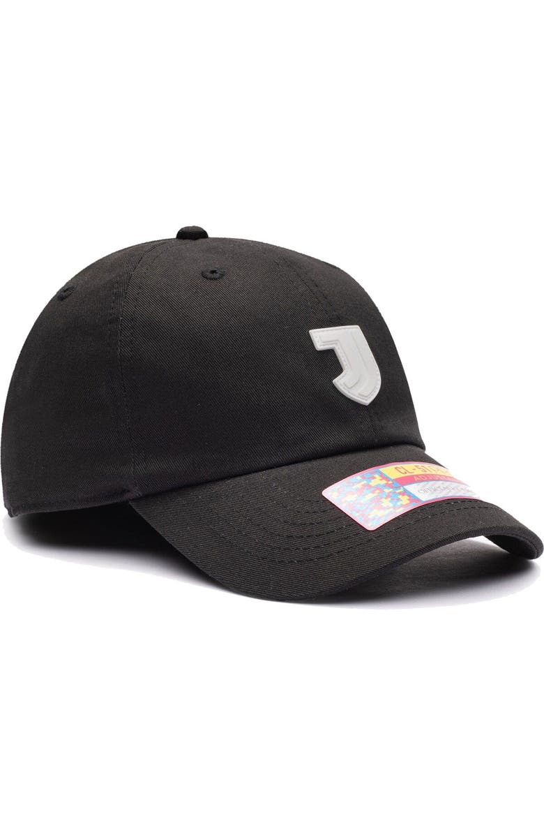 FAN INK Men's Black Juventus Casuals Adjustable Hat, Alternate, color, 