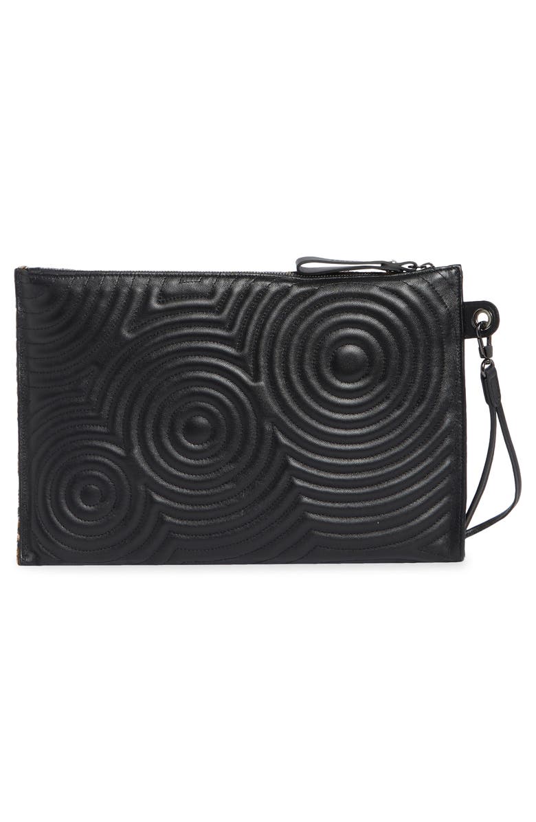 Longchamp Hyp Genuine Calf Hair Wristlet, Alternate, color, Khaki