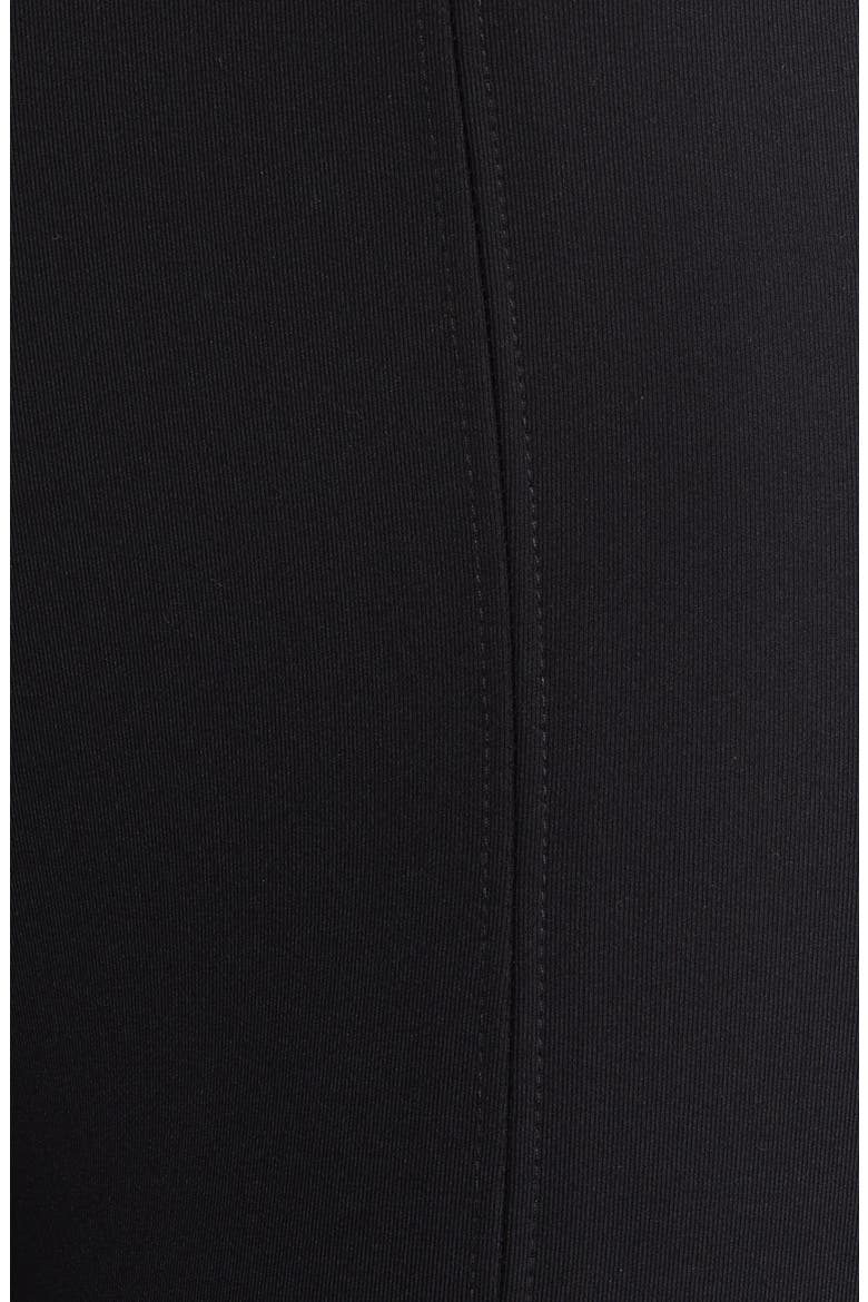 Neoprene Split Front Pants, Alternate, color, BLACK