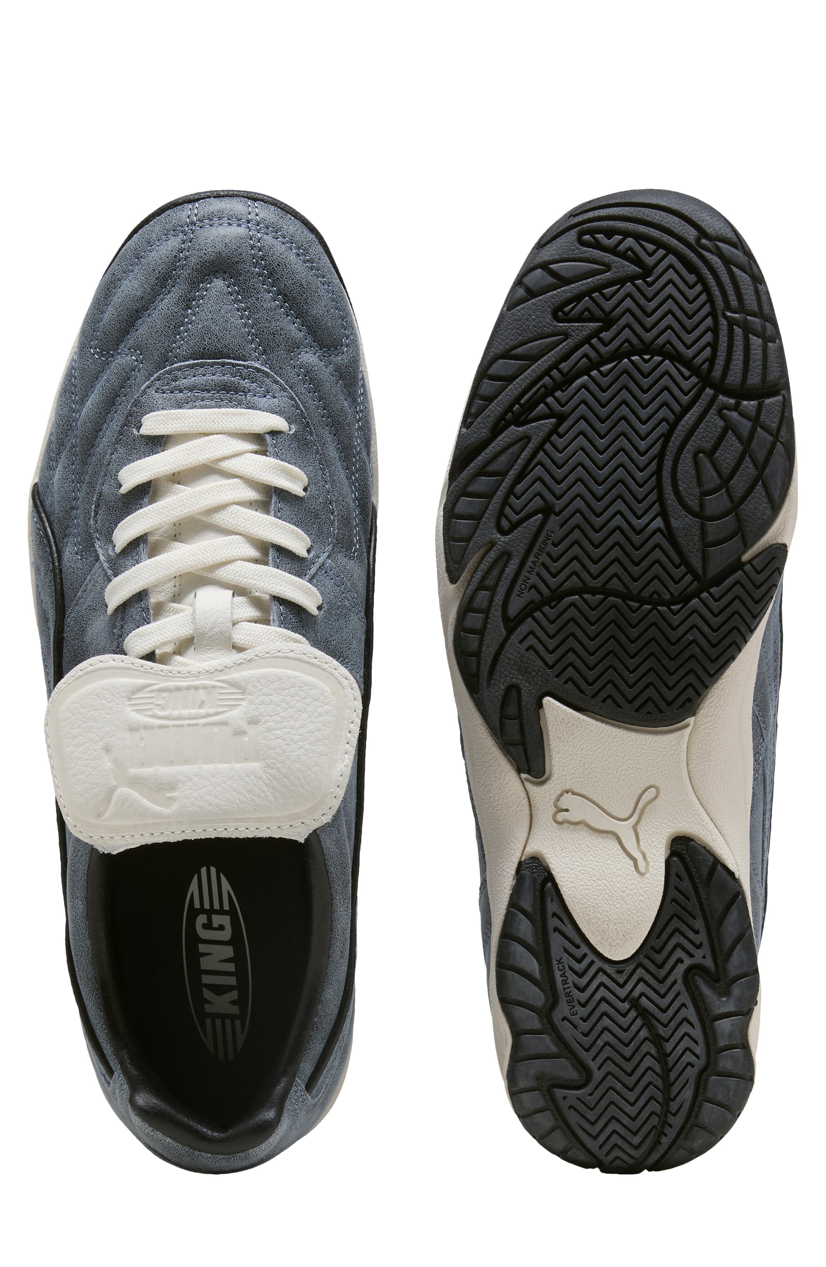 King Indoor Premium Soccer Sneaker, Alternate, color, COOL BLUE/ WARM WHITE