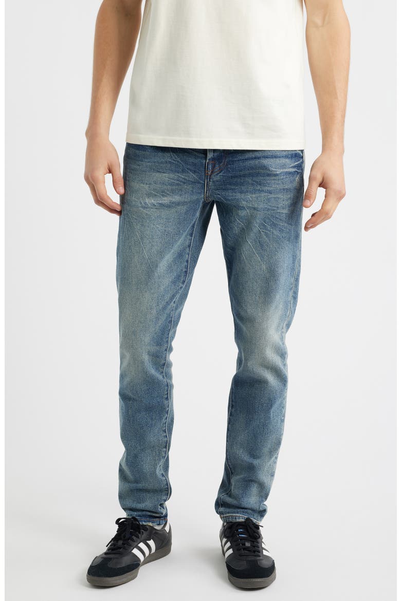 Trek Slim Fit Distressed Jeans, Main, color, RACER