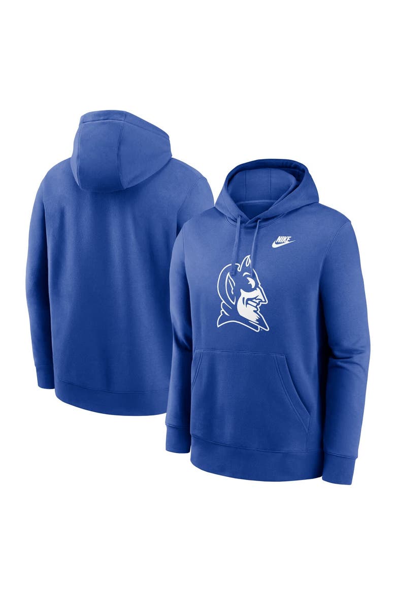 Men's Nike Royal Duke Blue Devils Legacy Logo Club Fleece Pullover Hoodie, Main, color, Royal