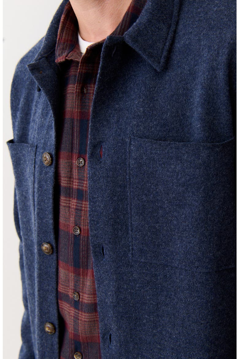 Boiled Wool Overshirt, Alternate, color, NAVY