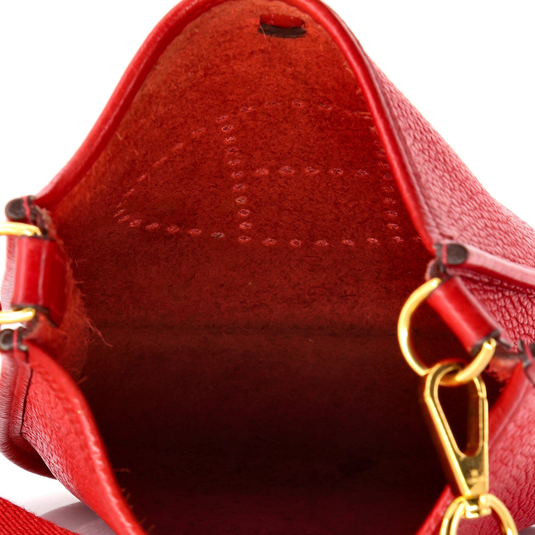 Pre-Owned Hermes Evelyne Bag Gen III Clemence TPM, Alternate, color, Rouge Vif