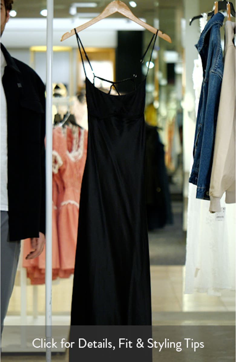 Ravia Satin Maxi Slipdress, sales video thumbnail