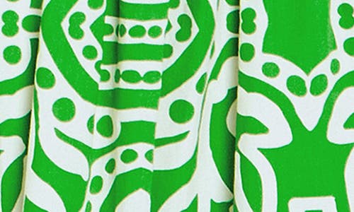 City Chic Hanna Printed Smocked Crop Top In Green