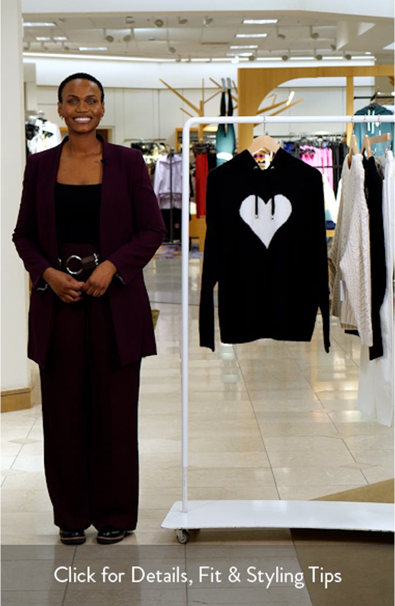 Intarsia Heart Sweater Hoodie, sales video thumbnail