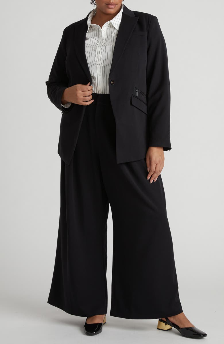 Universal Standard All Day Palais Wide Leg Pants, Alternate, color, Black