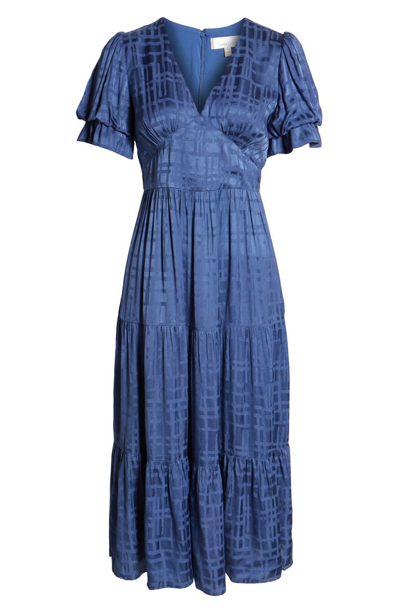 Adelyn Rae Marvella Jacquard Midi Dress, Alternate, color, 