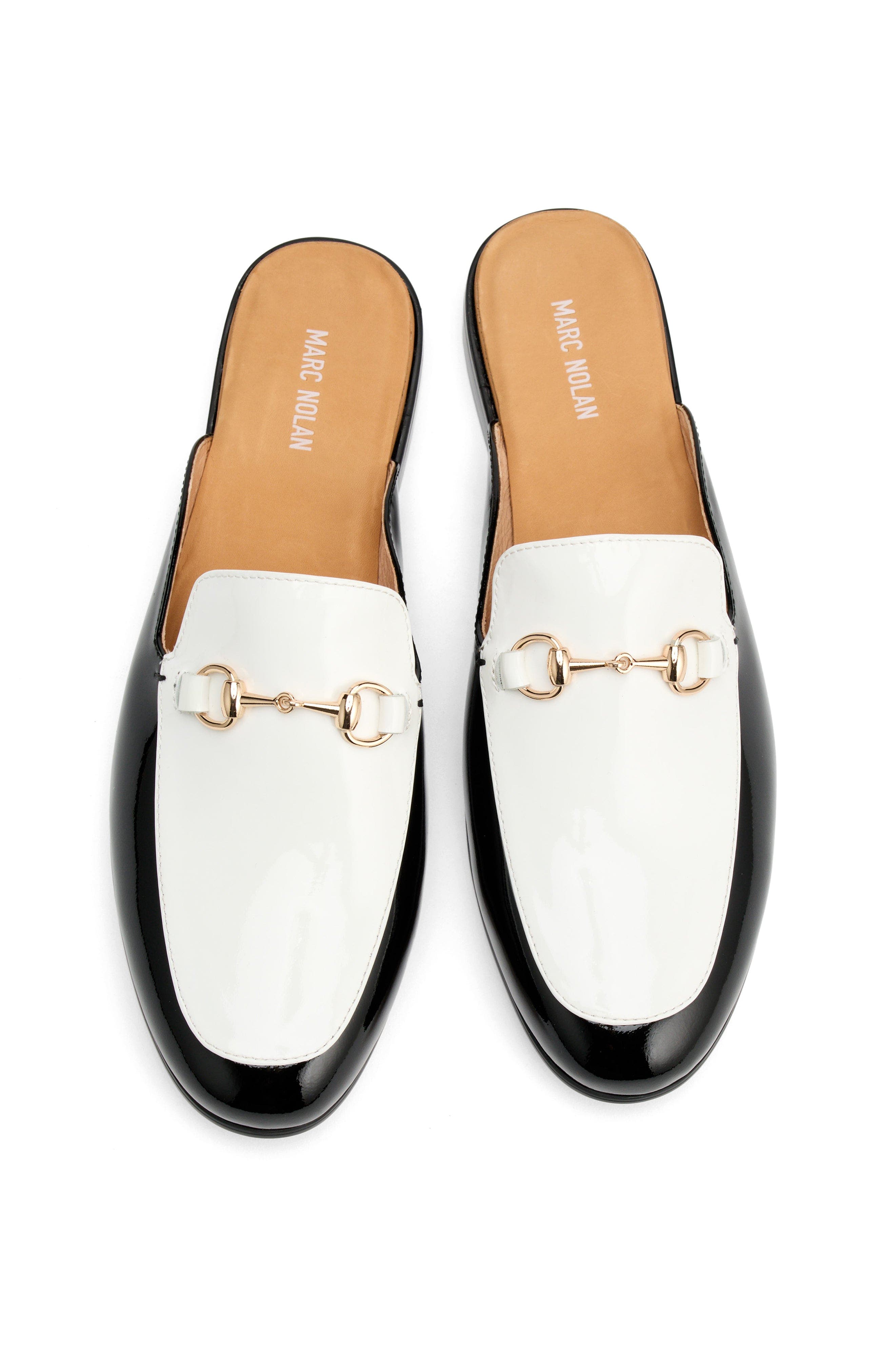 Ms. Del Sol Loafer Mule, Alternate, color, Black/White Patent
