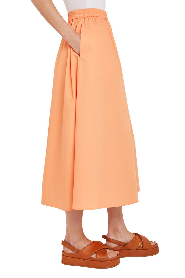 Pleat Cotton Skirt, Alternate, color, CITRINE