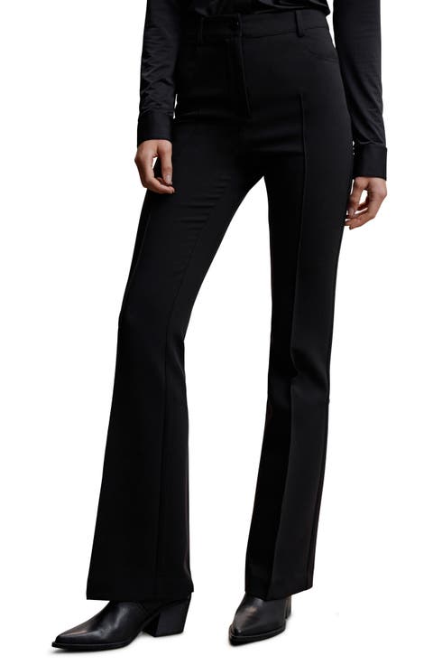 Pleated Flare Trousers