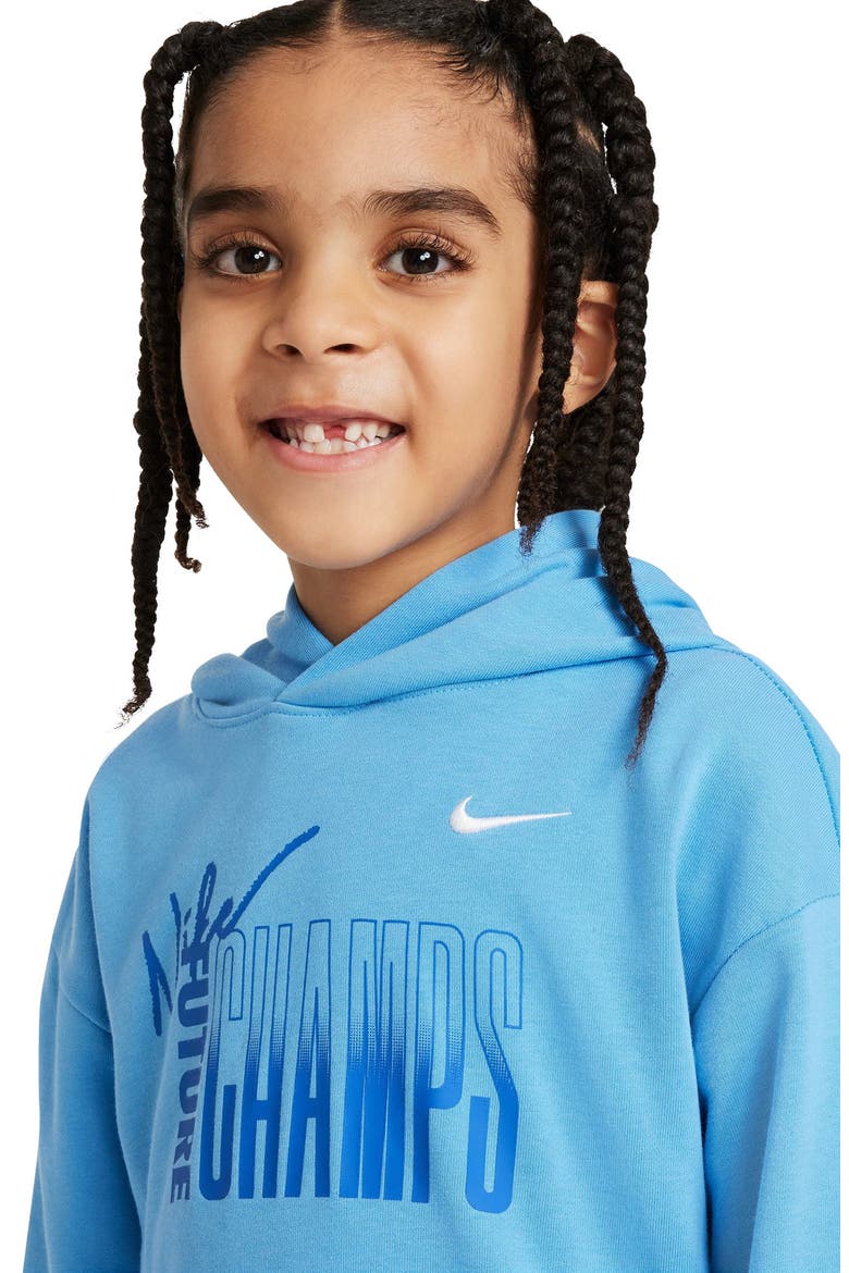 Kids' Logo Hoodie, Alternate, color, UNIVERSITY