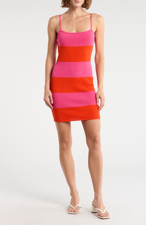 Colorblock Knit Body-Con Minidress