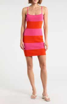 French Connection Colorblock Knit Body-Con Minidress