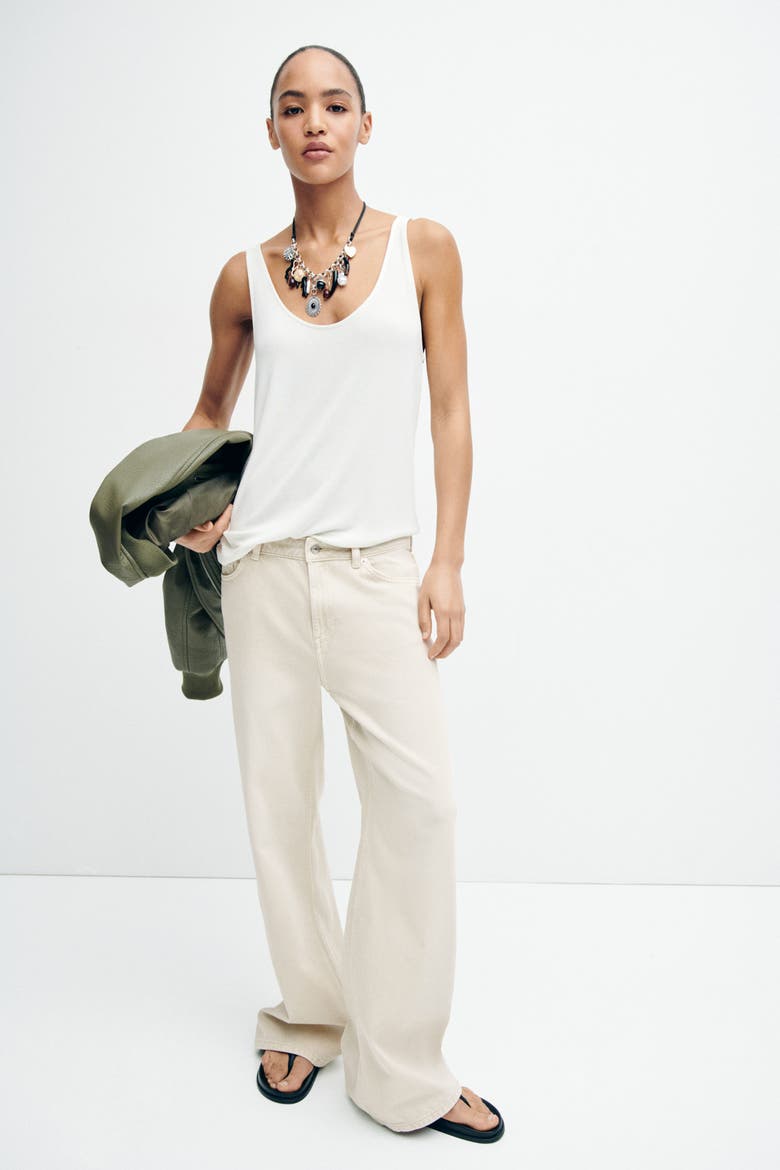 Baggy Regular Waist Jeans, Main, color, Dusty cream