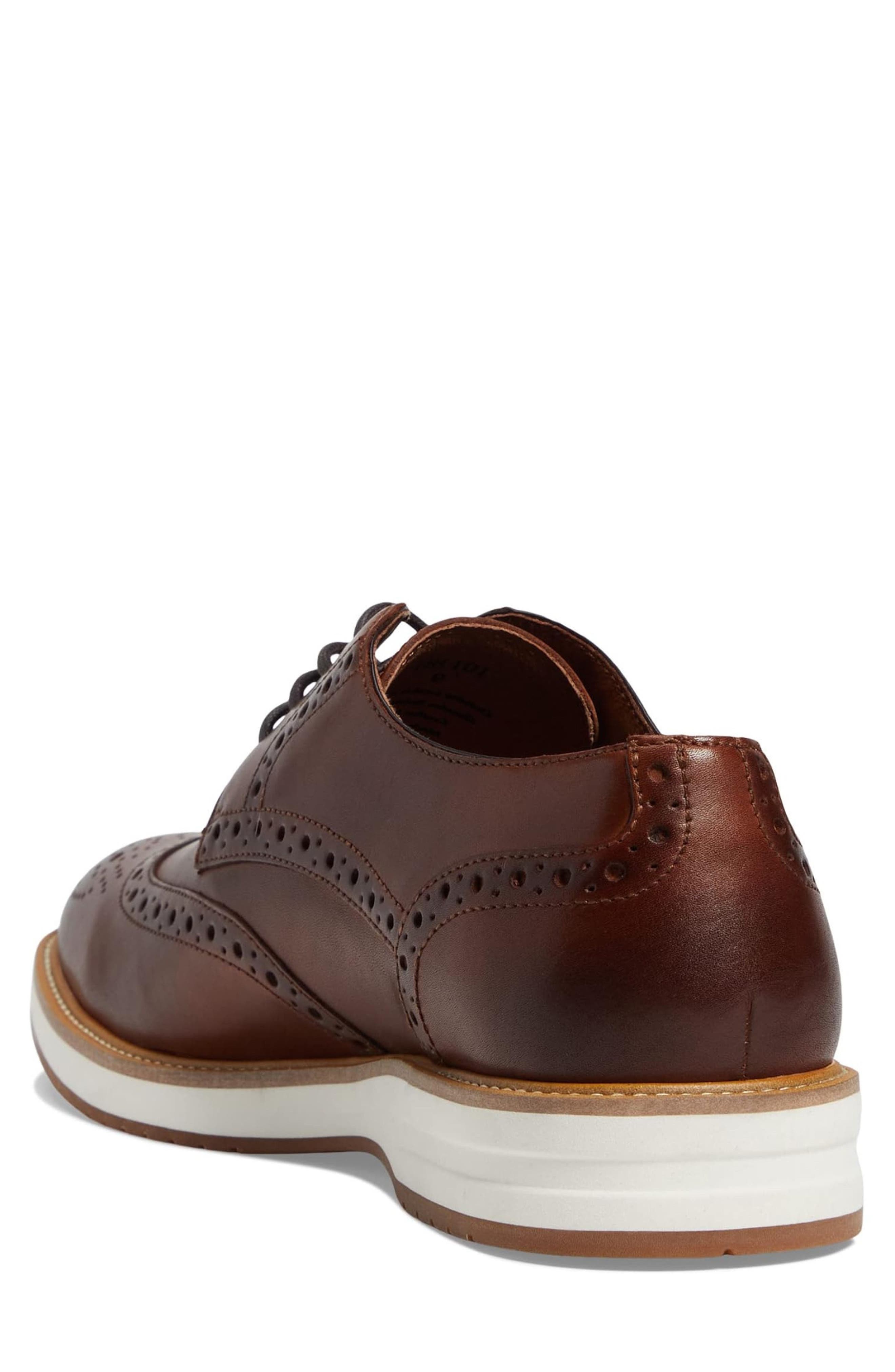 WINTHROP Pelton Wingtip Derby, Alternate, color, Brandy