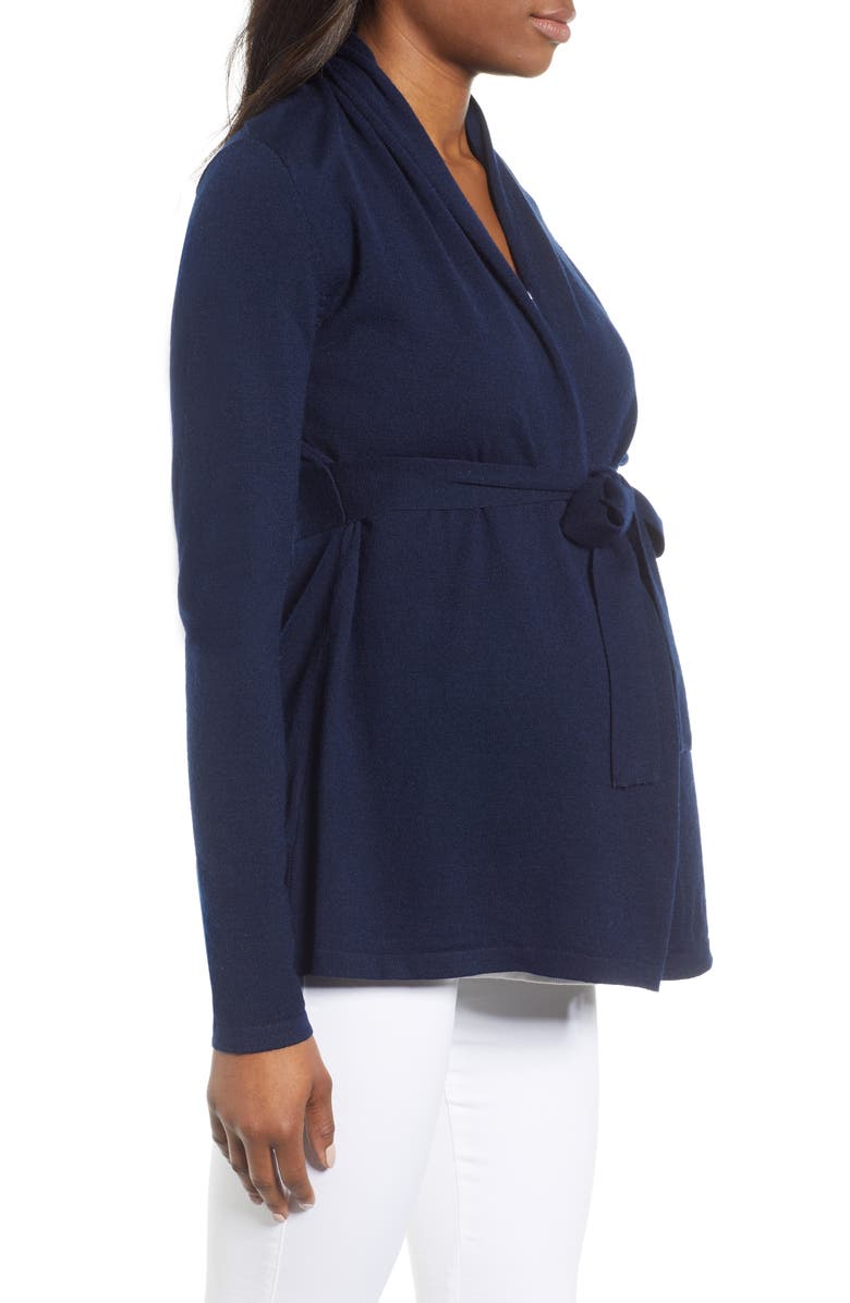 Angel Maternity Wool Blend Maternity Cardigan, Alternate, color, 