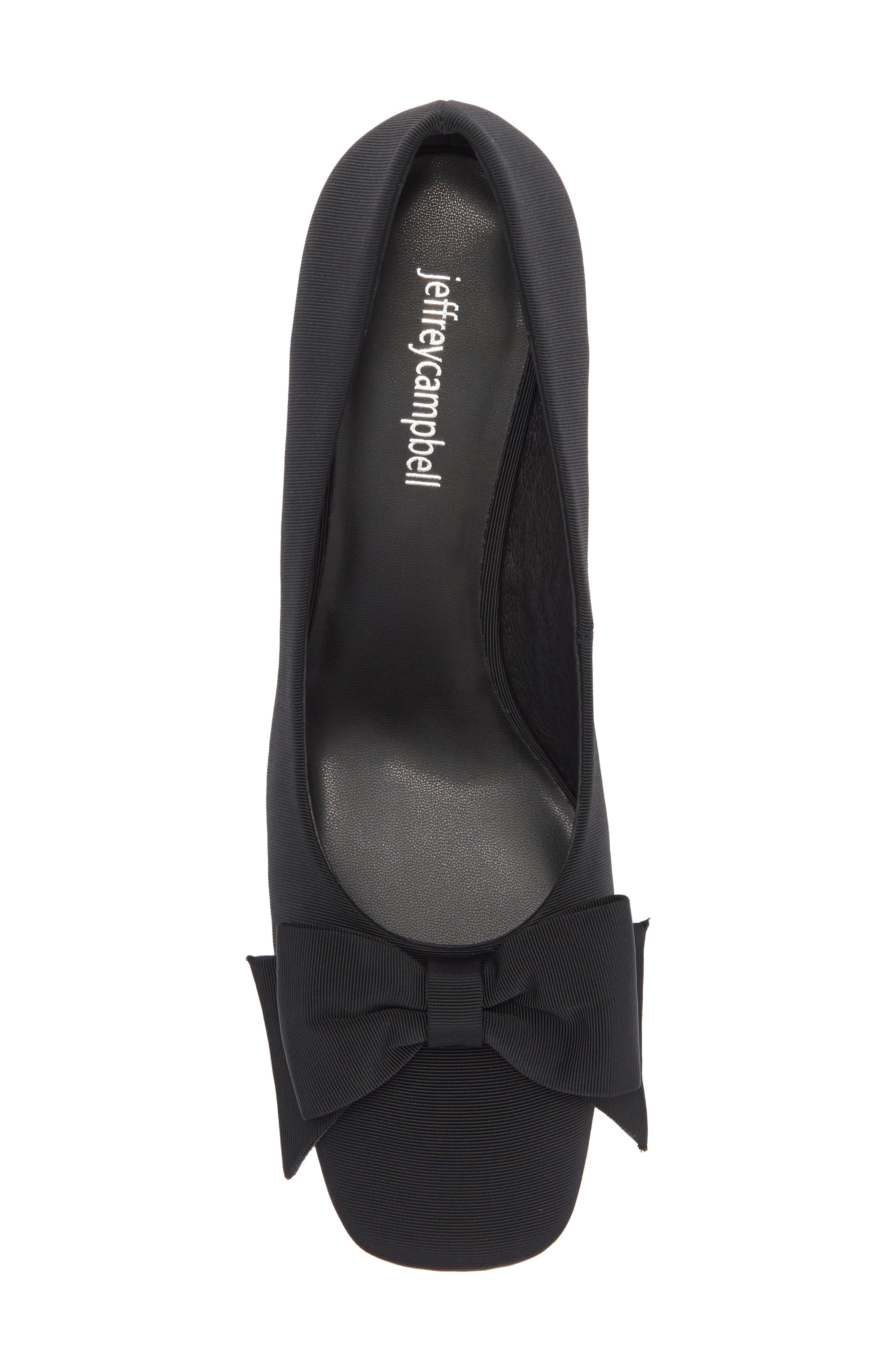 Jeffrey Campbell Anneliese Bow Pump, Alternate, color, Black Faille