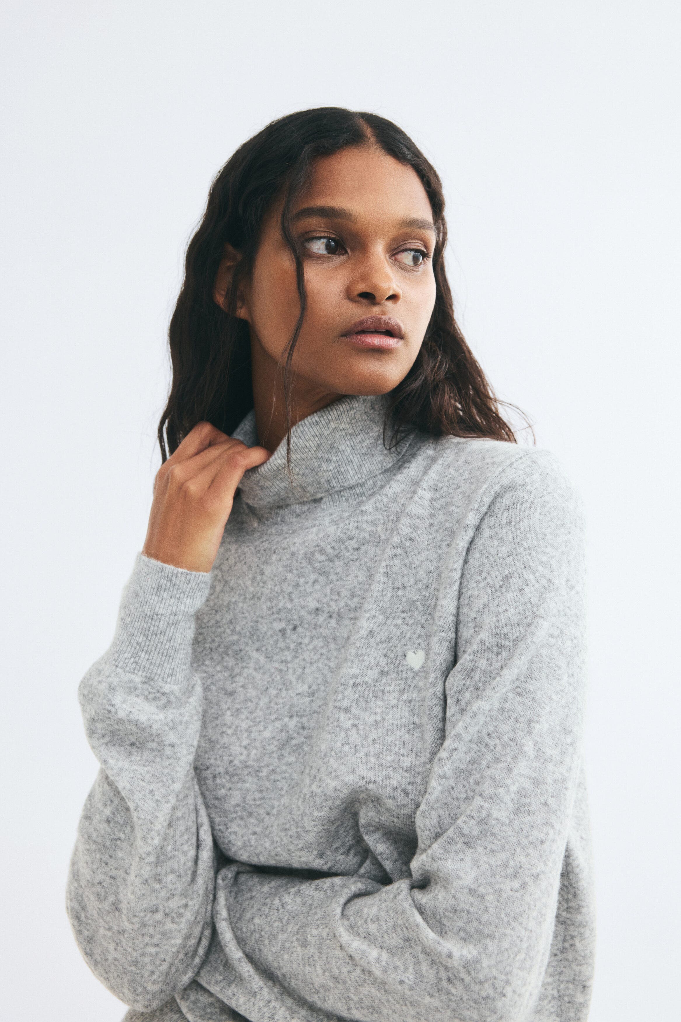 selected Light gray melange/heart