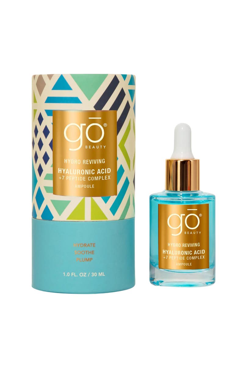 Go Beauty HYDRO REVIVING - 3 Form of Hyaluronic Acid + 7 Peptides Complex, Day Serum 1oz, Main, color, NO COLOR