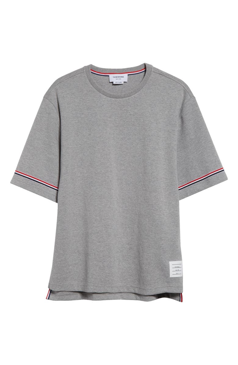 Thom Browne Rugby Fit Short Sleeve Cotton T-Shirt, Alternate, color, 