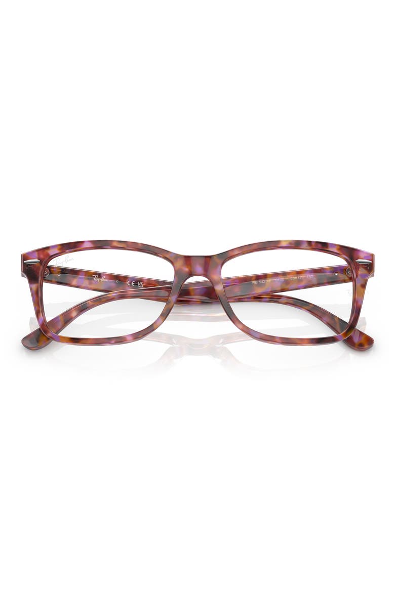 0RX5428F 55mm Square Optical Glasses, Alternate, color, HAVANA