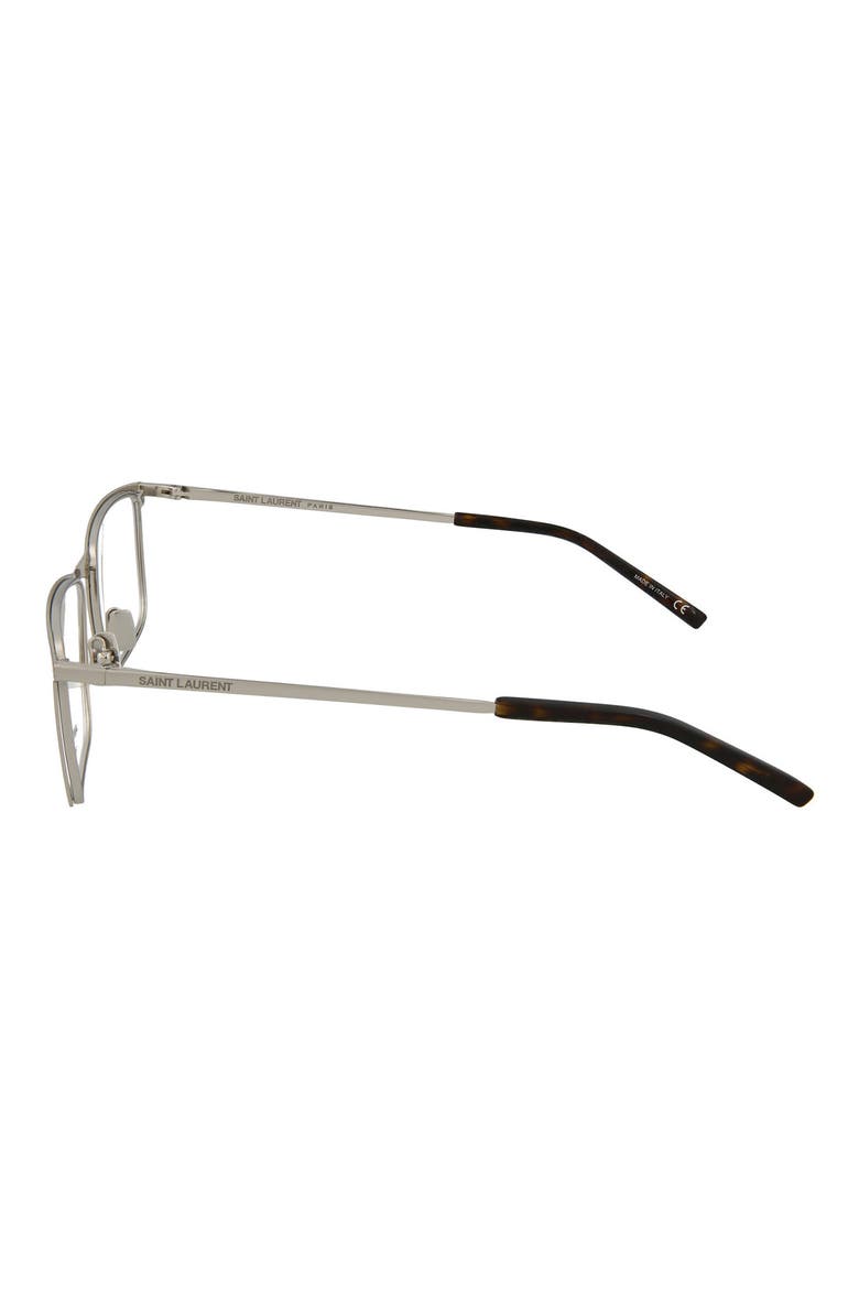 53mm Rectangle Optical Frames, Alternate, color, SHINY SILVER/ TRN