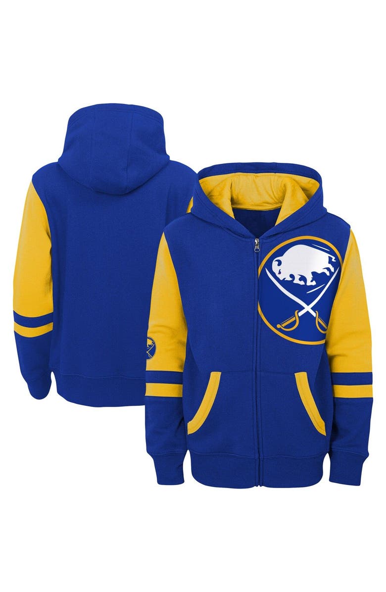 Outerstuff Youth Royal Buffalo Sabres Face-Off Full-Zip Hoodie, Main, color, 