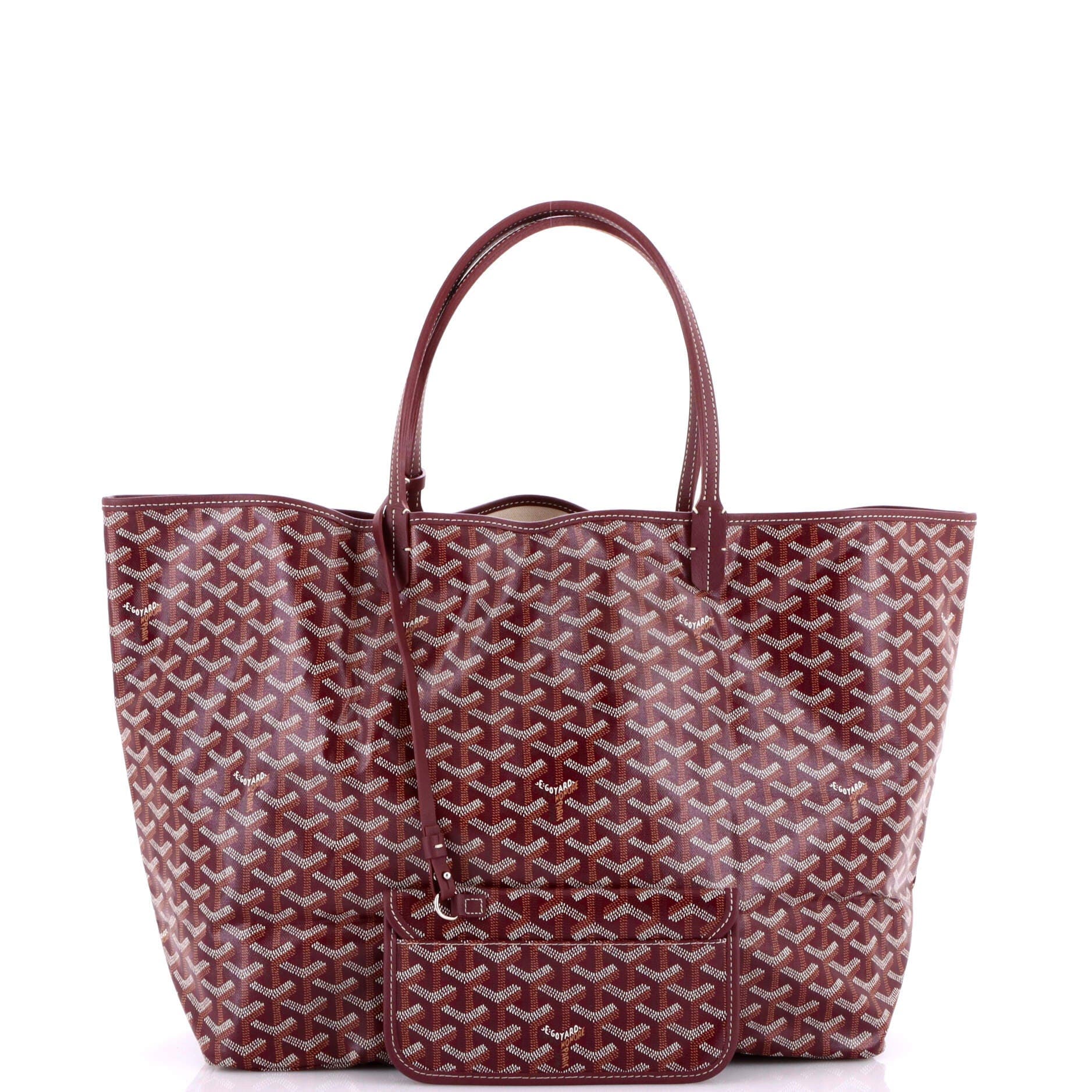 Pre-Owned Goyard Saint Louis Tote Coated Canvas GM, Alternate, color, Red