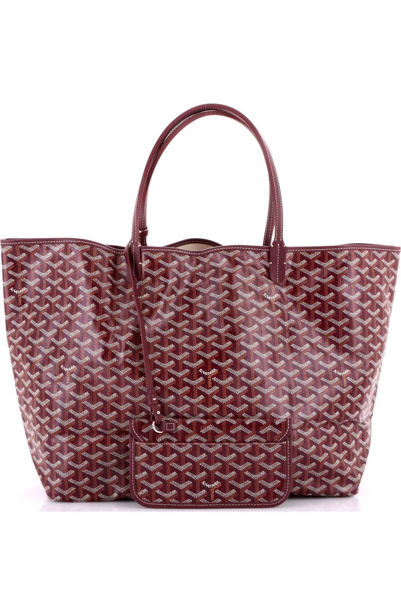 Pre-Owned Goyard Saint Louis Tote Coated Canvas GM, Alternate, color, Red