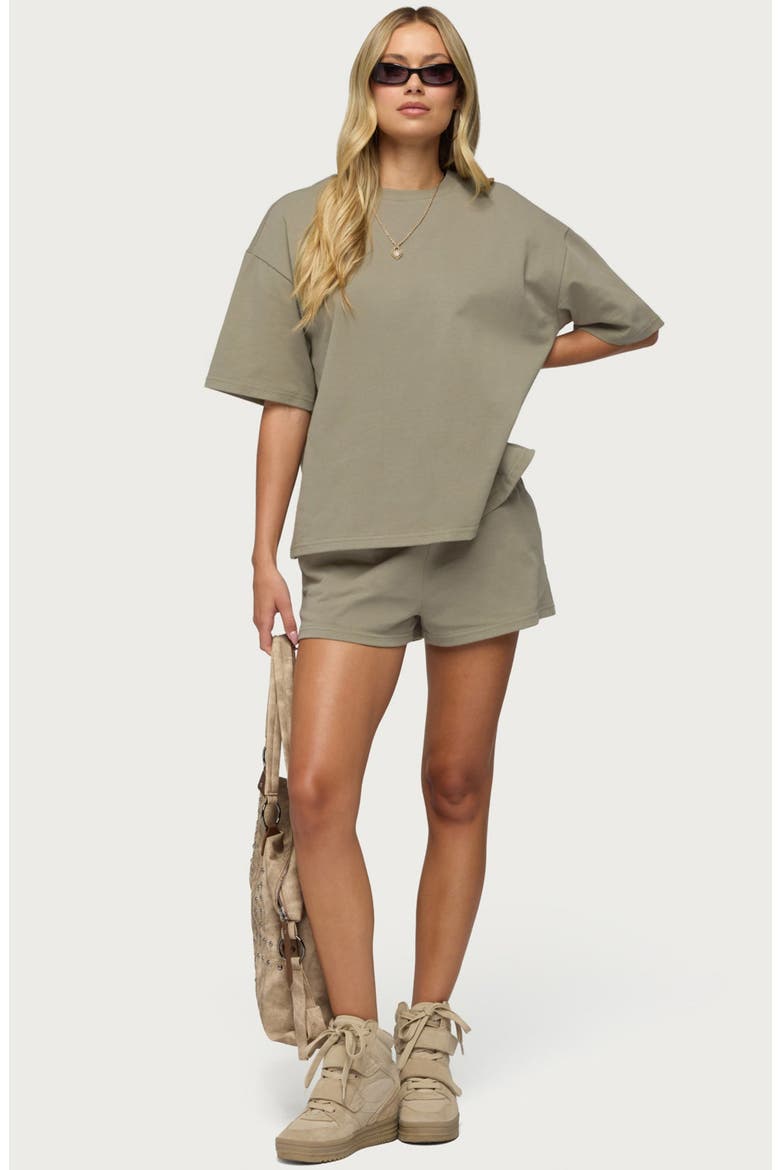 Cecilia Oversize Cotton T-Shirt, Alternate, color, OLIVE