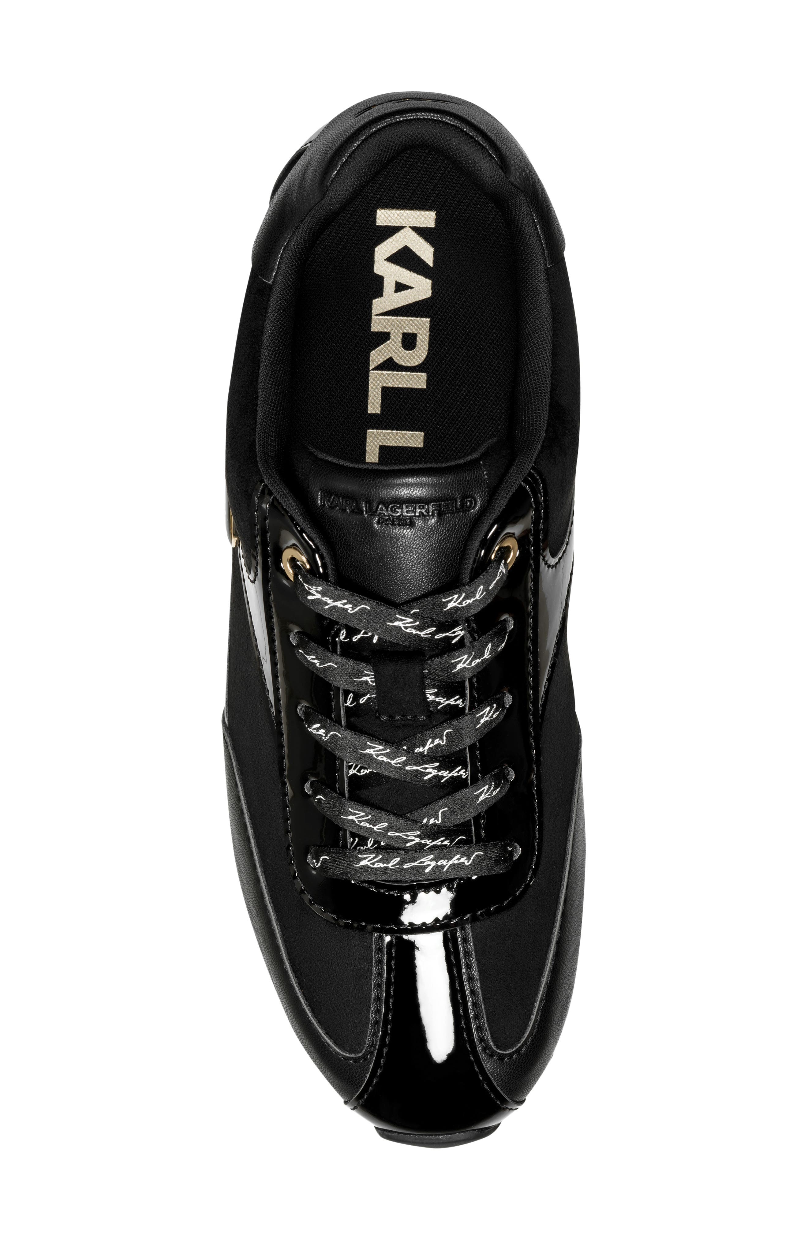 Arabella Lace Up Sneaker, Alternate, color, BLACK