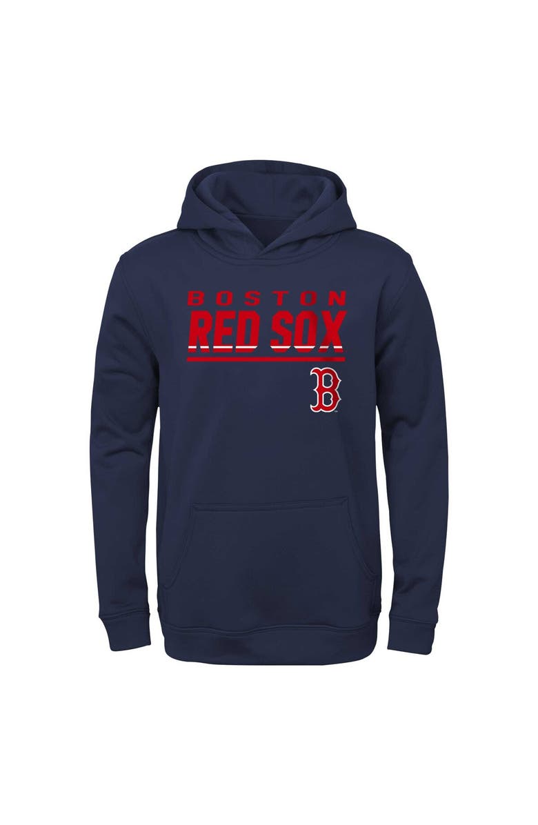 Outerstuff Youth Navy Boston Red Sox Headliner Performance Pullover Hoodie, Main, color, 