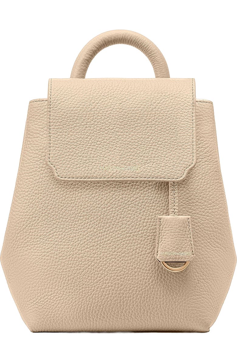MAISON de SABRÉ Mini Soft Leather Backpack, Main, color, Saharan Nude