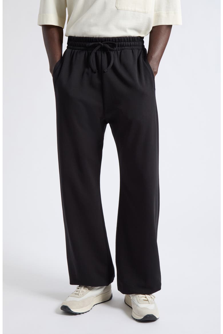 Brushed Cotton Sweatpants, Main, color, BLACK - GREY