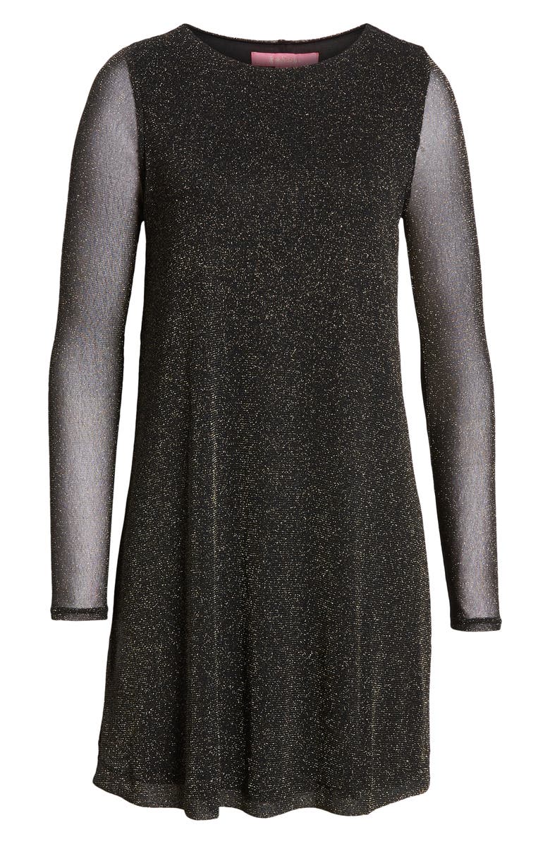 Lilly Pulitzer<sup>®</sup> Ophelia Glitter Onyx Long Sleeve Swing Dress, Alternate, color, 
