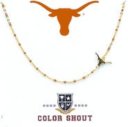 Color Shout University Of Texas Side Necklace