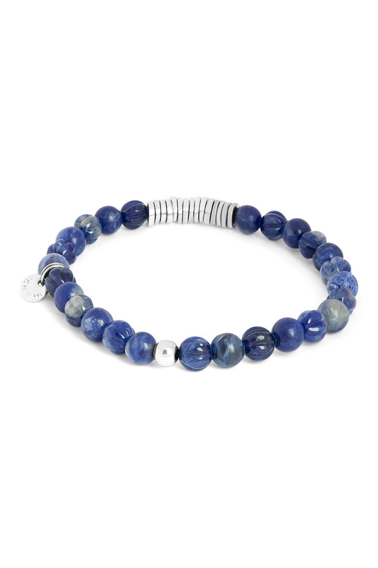 Men's Classic Discs Beaded Bracelet, Alternate, color, BLUE