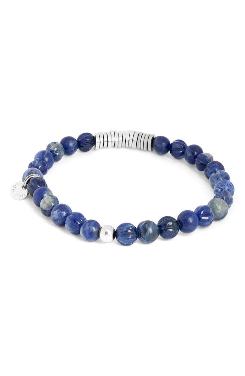 Tateossian Men's Classic Discs Beaded Bracelet, Alternate, color, Blue