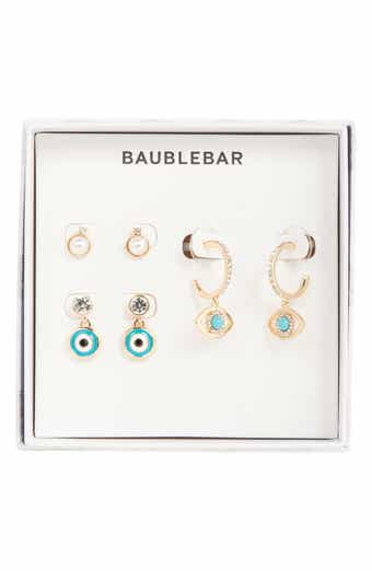 BaubleBar Protected Energy Set of 3 Stud & Evil Eye Drop Earrings