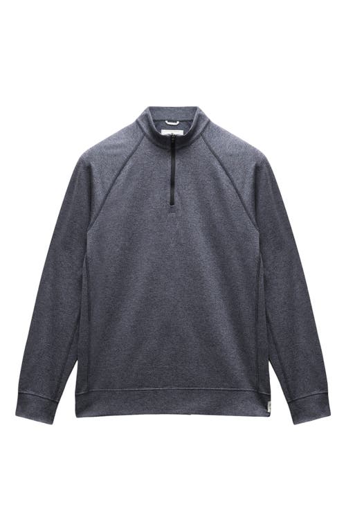 Reigning Champ Recovery Brushed Jersey Quarter Zip Pullover In Gray