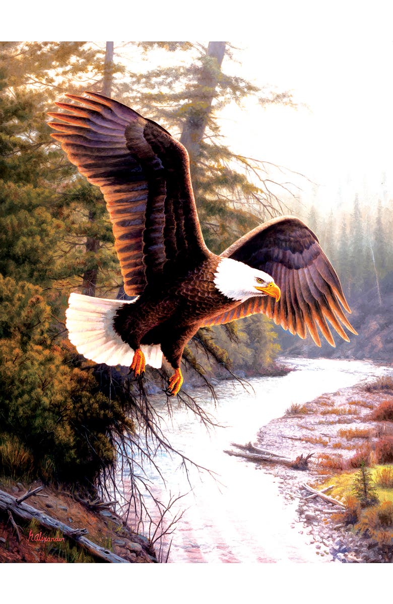 Sunsout Eagle Patriot 500 piece Jigsaw Puzzle for Adults, Alternate, color, Multicolor