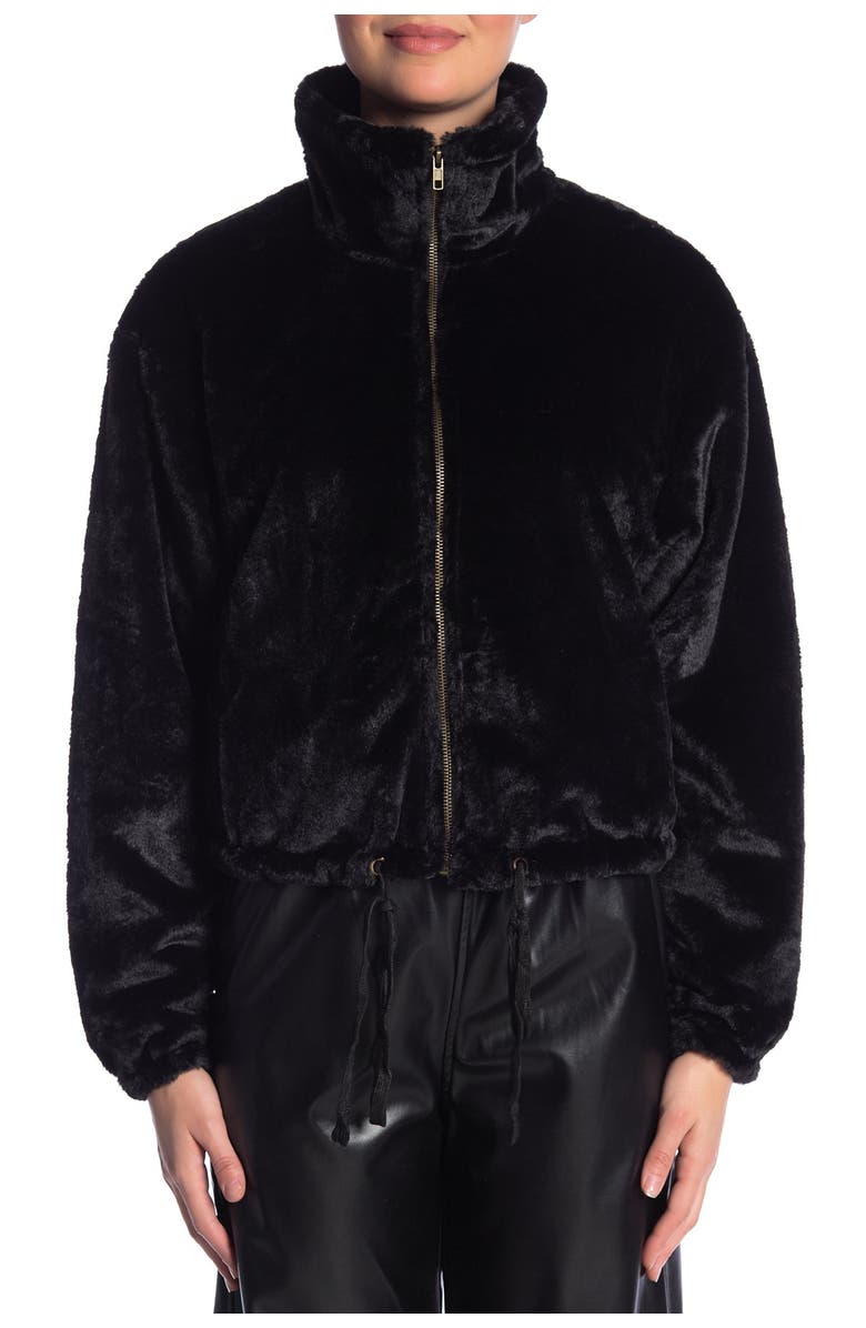 Know One Cares Faux Fur Cropped Jacket, Alternate, color,