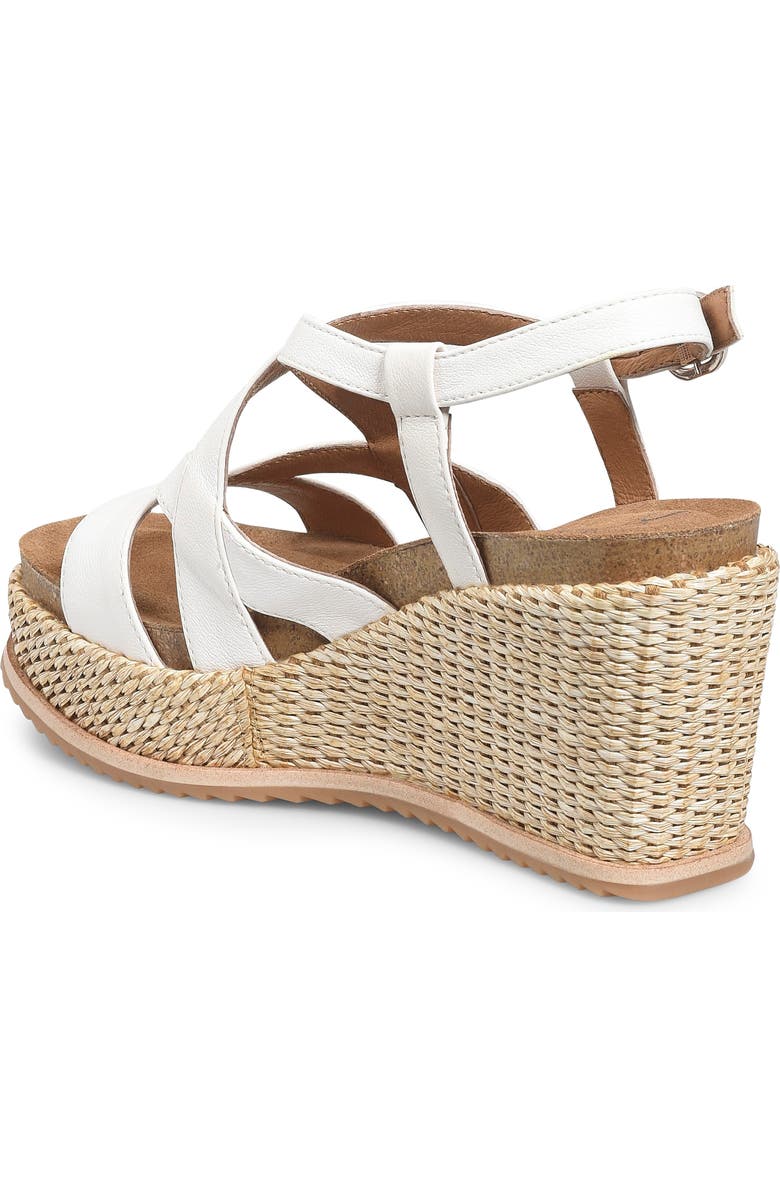 Söfft Devyn Slingback Espadrille Platform Wedge Sandal, Alternate, color, True White